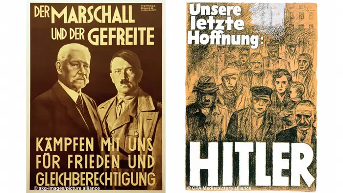 Hitler und Hindenburg Plakat / Hitler Plakat