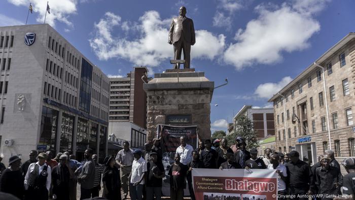 A statue of Joshua Nkomo in Bulawayo