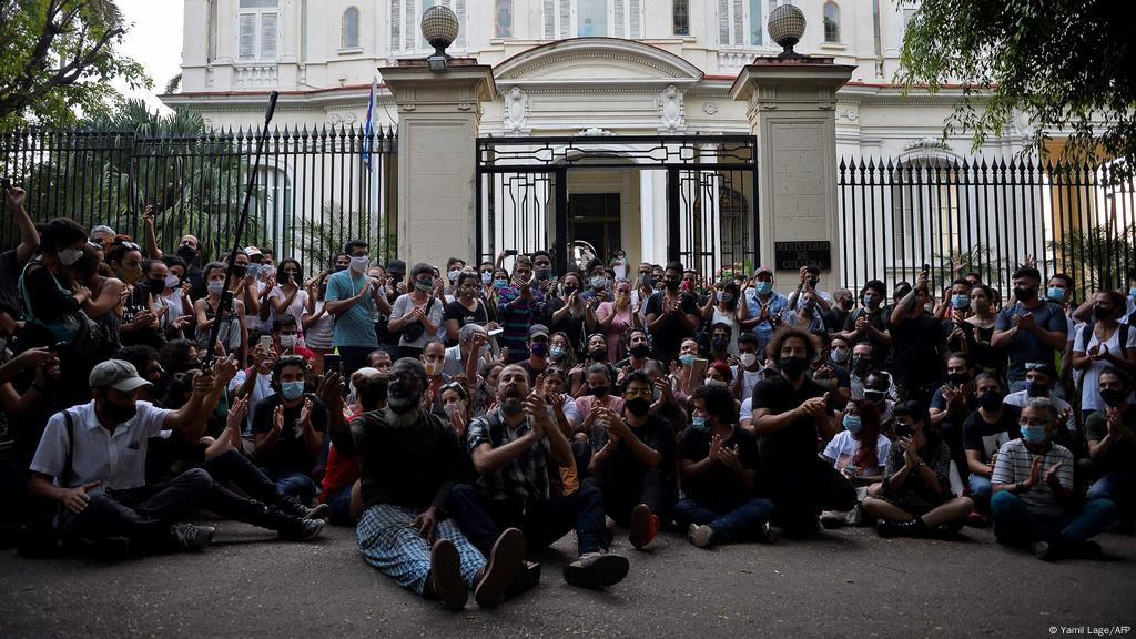picture Cuba Protests 2020 cuba rare protest held against artist
