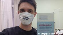 Impfung gegen Coronavirus in Russland
DW-Korrespondent Sergej Satanowski nach der Impfung
Fotograf: Sergej Satanowski (DW) in Moskau im November