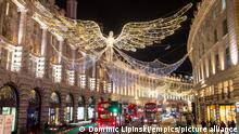Christmas lights. General view of Christmas lights on Regent Street, central London. Picture date: Monday November 30, 2020. Photo credit should read: Dominic Lipinski/PA Wire URN:56879377