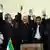 MVom Rechts der türkische Regierungschef Recep Tayyip Erdogan, der iranische Präsident Mahmud Ahmadinedschad, der iranische Außenminister Manoutschehr Mottaki, und der brasilianische Staatspräsident Luiz Inácio Lula da Silva in Teheran / Iran nach dem Unterzeichnen des Austauschabkommen 17.05.2010
