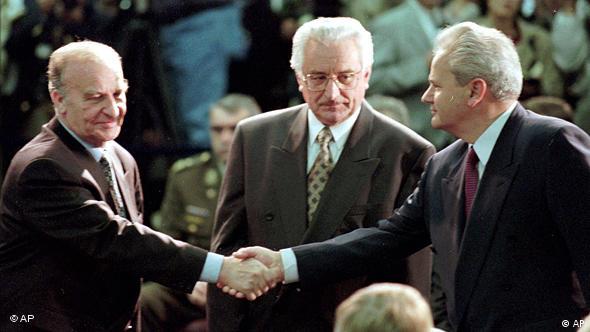 Alija Izetbegović, Franjo Tuđman i Slobodan Milošević 1995. godine