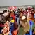Rohingya board a ship on December 4 to Bhasan Char