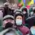 Участники акции протеста против правительства Молдовы 