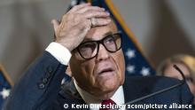 Rudy Giuliani, President Donald Trump's campaign legal advisor, speaks on the election results, at the Republican National Committee headquarters in Washington, DC, on Thursday, November 19, 2020. Photo by Kevin Dietsch/UPI Photo via Newscom picture alliance