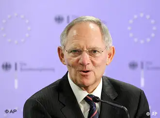 德国财长朔依布勒在５月１８日举行的欧盟财长会议上