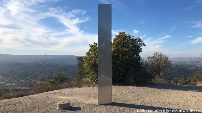 A monolith on a hill in California