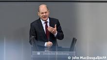 Deutschland Politik l Bundestag - Haushaltswoche, Olaf Scholz 