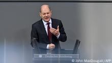 Deutschland Politik l Bundestag - Haushaltswoche, Olaf Scholz 