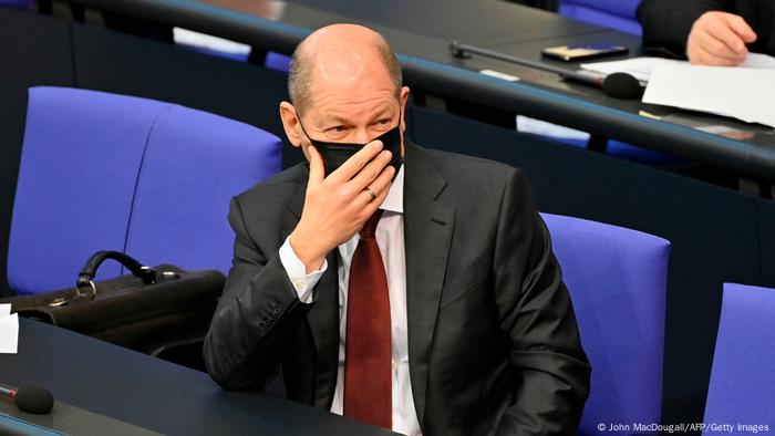 Olaf Scholz in Germany's Bundestag