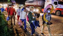 Foto de migrantes de Honduras rumbo a Estados Unidos