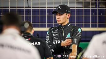 George Russell before the Sakhir Grand Prix