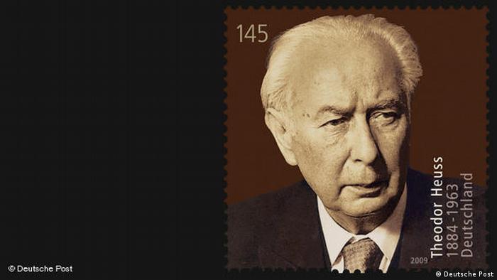 Deutsche Post stamp marking the 125th birthday of Theodor Heuss