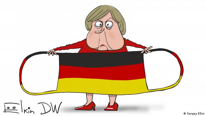 Karikatur | Sergey Elkin | Lockdown Deutschland