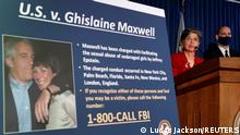 FILE PHOTO: Audrey Strauss, Acting United States Attorney for the Southern District of New York speaks alongside William F. Sweeney Jr., Assistant Director-in-Charge of the New York Office, at a news conference announcing charges against Ghislaine Maxwell for her role in the sexual exploitation and abuse of minor girls by Jeffrey Epstein in New York City, New York, U.S., July 2, 2020. REUTERS/Lucas Jackson/File Photo