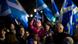 Protestierende mit EU-Flaggen in Schottland Protestierende mit EU-Flaggen in Schottland