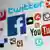 Логотипы Facebook, Twitter, YouTube, Skype, Pinterest, Vimeo