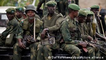 Soldats congolais en patrouille à Goma en novembre 2012