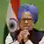 Indian Prime Minister Manmohan Singh at a rare news conference in New Delhi