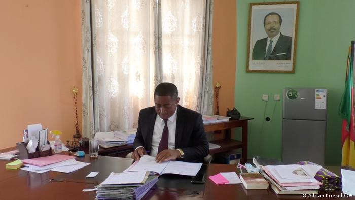 Bamenda's mayor Paul Achobang in his office