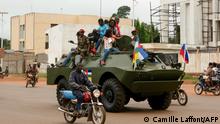 October 15, 2020***
A Russian armoured personnel carrier (APC) is seen driving in the street during the delivery of armoured vehicles to the Central African Republic army in Bangui, Central African Republic, on October 15, 2020. (Photo by Camille Laffont / AFP)