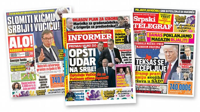 Srpski tabloidi u službi vlasti