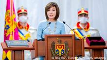 24.12.2020
Moldova's President-elect Maia Sandu gives a speech during her inauguration ceremony in Chisinau on December 24, 2020. (Photo by Bogdan TUDOR / AFP) (Photo by BOGDAN TUDOR/AFP via Getty Images)