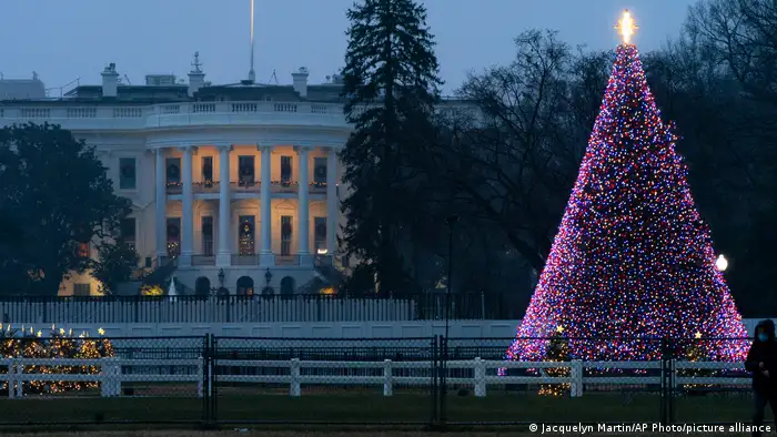 Christmas tree outside the US White House