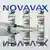 Symbolic picture: Syringes with vaccine flasks and the inscription: Novavax
