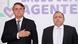 Jair Bolsonaro e Eduardo Pazuello em frente a fundo branco Jair Bolsonaro e Eduardo Pazuello em frente a fundo branco