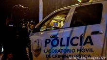 Forensic police arrive to the penitentiary of Tela, Atlantida department, Honduras, on December 21, 2019, after a fight between rival gangs ocurred in the prison. - At least 18 inmates died Friday night in a confrontation at the prison of the port of Tela, Honduran Caribbean, authorities said. (Photo by STR / AFP) (Photo by STR/AFP via Getty Images)