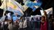 Foto de personas que protestan contra el aborto en Argentina en una imagen de archivo Foto de personas que protestan contra el aborto en Argentina en una imagen de archivo