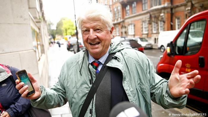  Stanley Johnson, father of Britain's Prime Minister Boris Johnson in London in 2019