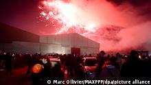 ©PHOTOPQR/OUEST FRANCE/Marc OLLIVIER ; Lohéac ; 31/12/2020 ; Des centaines de touffeurs se sont retrouvés au sud de Rennes près de Lohéac, ce jeudi soir, lors d'une rave party pour le réveillon du 31 décembre 2020. Lohéac (in Brittany); 12/31/2020; Hundreds of revelers gathered south of Rennes near Lohéac, this Thursday evening, during a rave party for New Years Eve on December 31, 2020. This kind of party was strictly prohibited due to the curfew due to the health crisis coronavirus