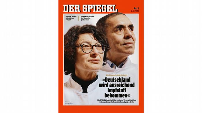 Özlem Türeci ve Uğur Şahin Der Spiegel′in kapağında | ALMANYA | DW |  02.01.2021