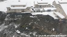 TOPSHOT - This handout areal view provided by the Norwegian Water Resources and Energy Directorate on January 1, 2021 shows the area of a landslide in the town of Ask, Gjerdrum county, some 40 km northeast of the capital Oslo, Norway. - A major landslide destroyed homes overnight to December 30, 2020 in the village of Ask in Norway close to the capital Oslo, leaving 10 people missing (Photo by Jaran Wasrud / various sources / AFP) / Norway OUT / RESTRICTED TO EDITORIAL USE - MANDATORY CREDIT AFP PHOTO / Norwegian Water Resources and Energy Directorate NVE / NTB / Jaran Wasrud - NO MARKETING - NO ADVERTISING CAMPAIGNS - DISTRIBUTED AS A SERVICE TO CLIENTS
