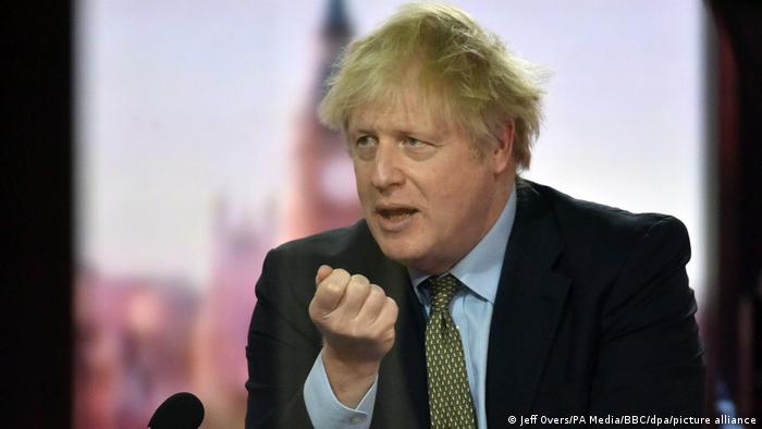 Boris Johnson während Andrew Marr-Show der BBC