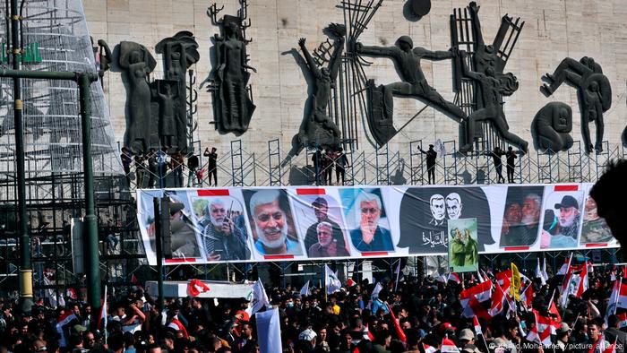 موالون للحشد الشعبي وإيران في احتجاجات ببغداد - صورة بتاريخ 3 يناير 2021