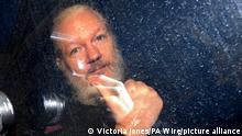 Julian Assange extradition. File photo dated 11/04/19 of Julian Assange, who will find out whether he will be extradited to the United States. Issue date: Monday January 4, 2021. Wikileaks founder Assange, 49, faces an 18-count indictment, alleging a plot to hack computers and a conspiracy to obtain and disclose national defence information. See PA story COURTS Assange. Photo credit should read: Victoria Jones/PA Wire URN:57383984