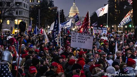 USA | Protest | Anhänger von Donald Trump Auf dem Freedom Plaza in Washington DC