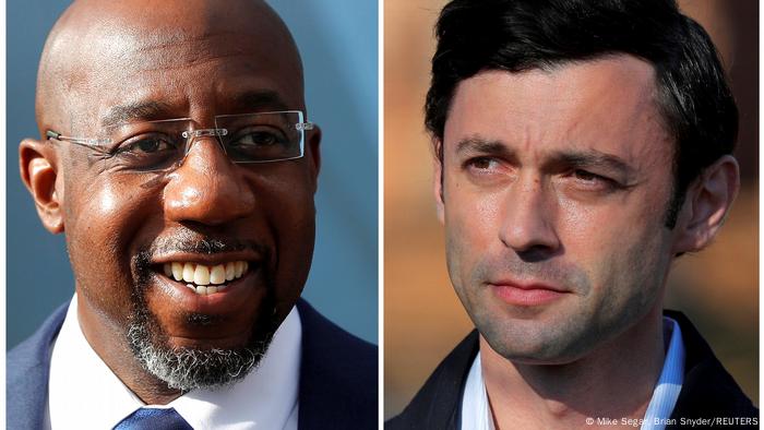 Kombobild Jon Ossoff und Raphael Warnock