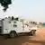 UN armored personnel keeping guard in Bangui, CAR
