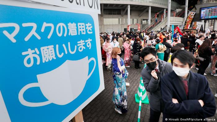Japan Zeremonie und Fest der Volljährigkeit Coronavirus