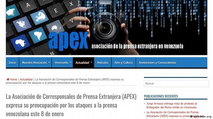  Asociación de Corresponsales de Prensa Extranjera en Venezuela, APEX