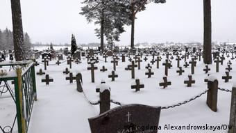 Солдатское кладбище времен Первой мировой войны в районе озера Нарочь в Беларуси 