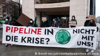 Fridays for Future: Διαδηλώσεις κατά του αγωγού Nord Stream 2 στο Βερολίνο, 13/1/2021