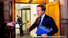 Den Haag Kabinettssitzung Regierungskrise Marc Rutte
