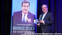 18.12.2020 *** Armin Laschet (CDU), Ministerpräsident Nordrhein-Westfalens, äußert sich zur Biographie Markus Söder - Der Schattenkanzler, deren Neuausgabe er in der Urania präsentiert.