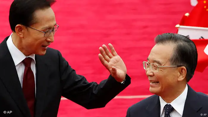 Südkorea China Wen Jiabao bei Lee Myung in Seoul Flash-Galerie